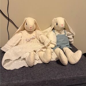 Adorable White handmade Bunny Dolls